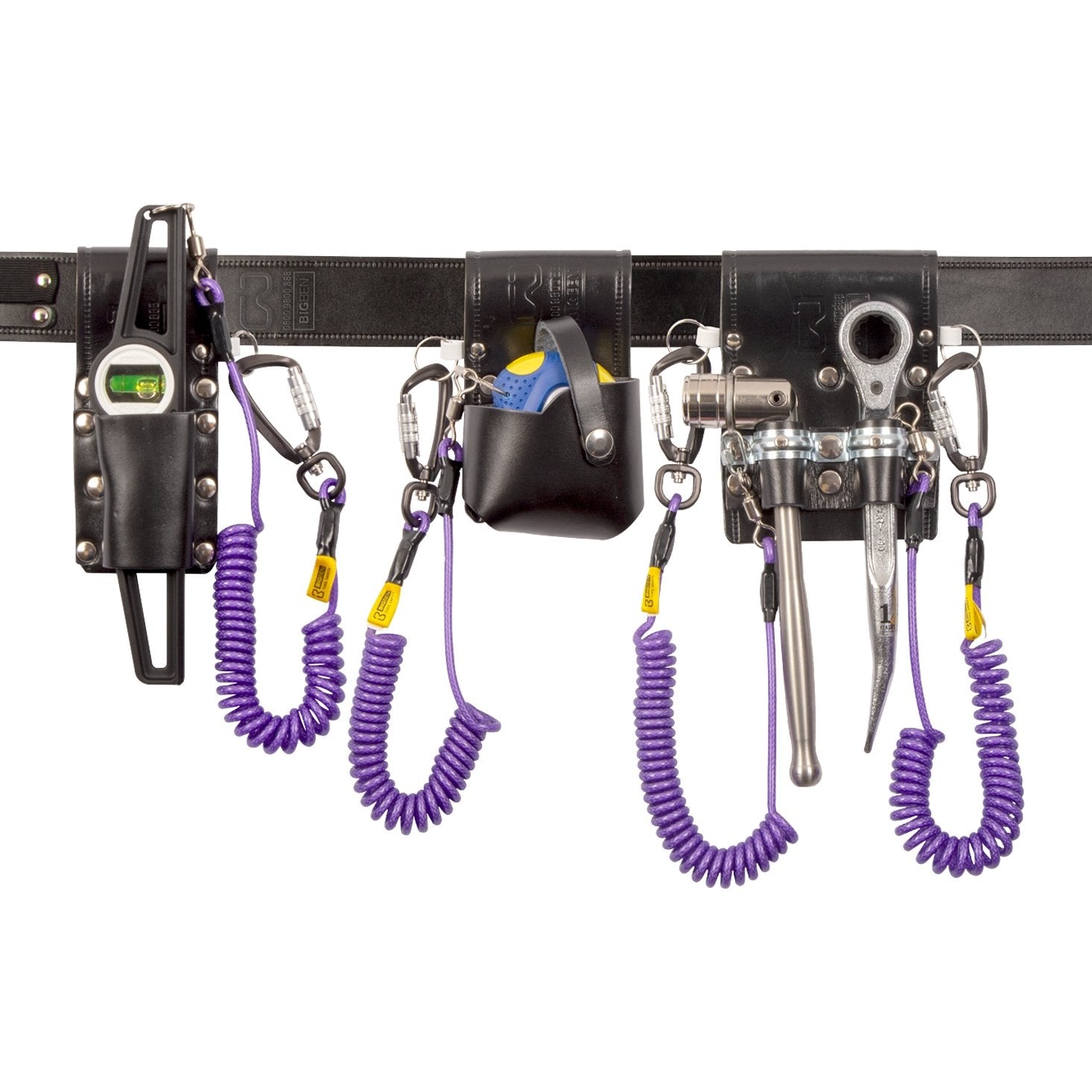 BIGBEN® Deluxe Scaffolder's Tool Belt Kit comes with Tethered