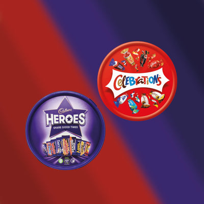 Tubs of Celebrations AND Cadbury's Heroes!