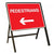 Stanchion Single Sided with 'Pedestrians' Safety Sign - Left Arrow