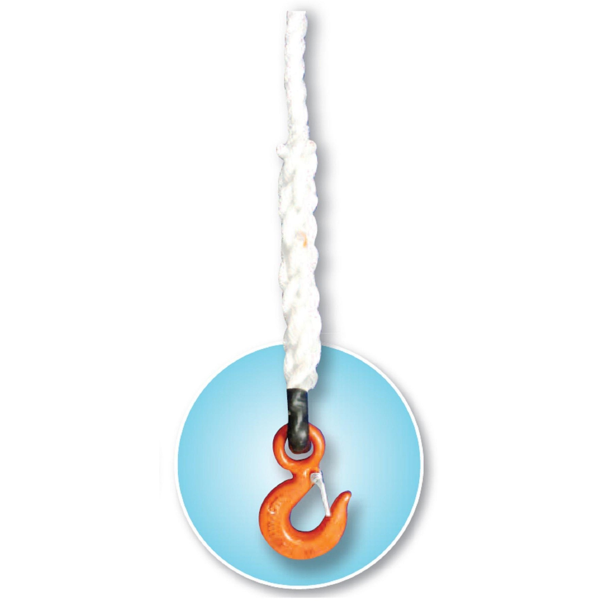 18mm Certified Lifting Rope with 2 Tonne Snap Hook - Strong