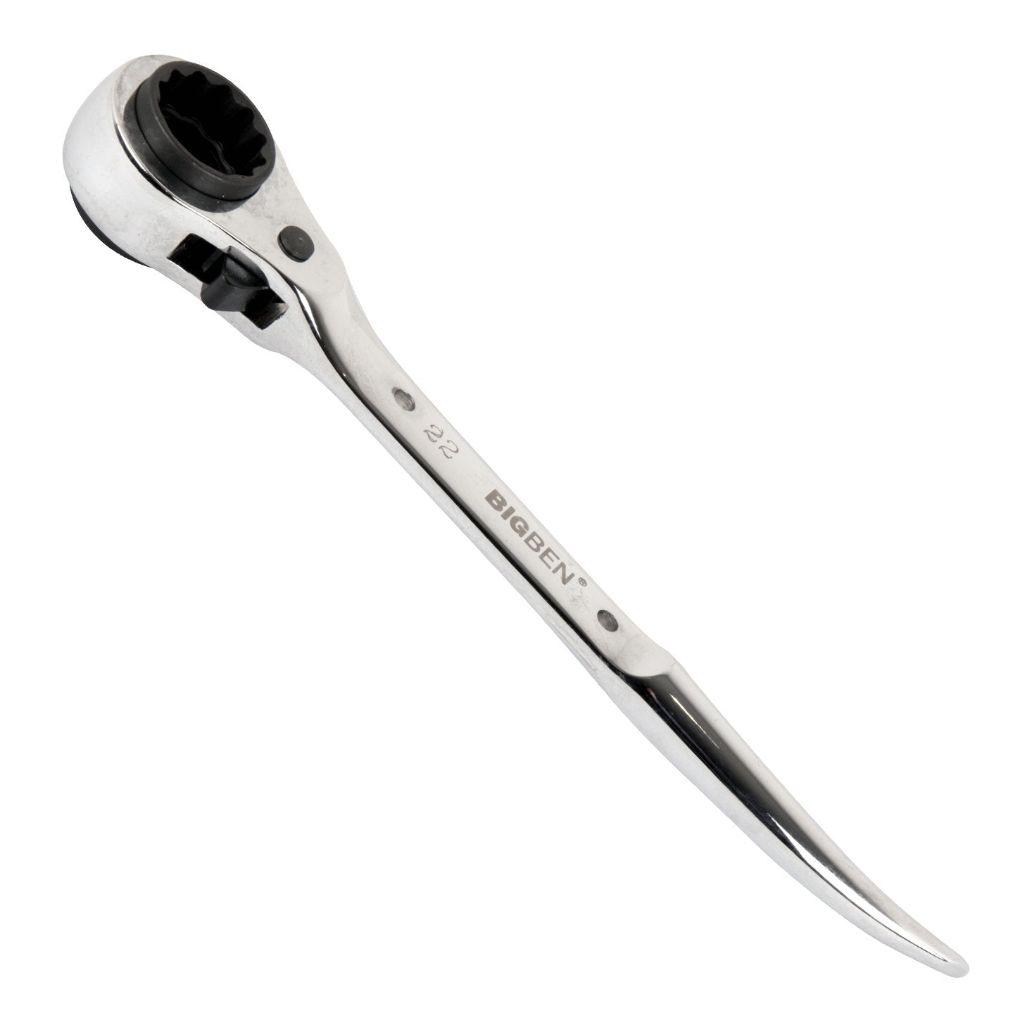 Semi-Flush 21/22mm Ratchet with Short Steel Podger Handle and Tether Hole