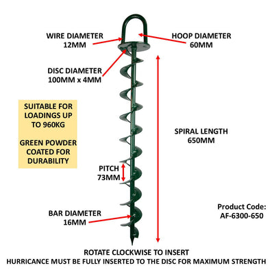 BIGBEN® Heavy-Duty Hurricane Ground Anchors