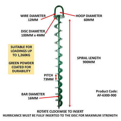 BIGBEN® Heavy-Duty Hurricane Ground Anchors