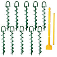 BIGBEN Heavy Duty Hurricane Ground Anchor & Driver - 10 Pack