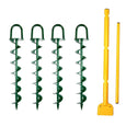 BIGBEN Heavy Duty Hurricane Ground Anchor & Driver - 4 Pack