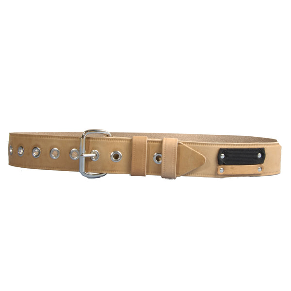BIGBEN® Leather Belt with Eyelets - Natural