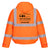 Hi Vis Bomber Jacket, Orange, c/w 1 Colour MR Scaffolding Logo Front & Rear