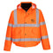 Hi Vis Bomber Jacket, Orange, c/w 1 Colour MR Scaffolding Logo Front & Rear