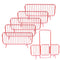 Heavy Duty Pedestrian Barrier & Walk Through Gate - Powder Coated Red - 50 Pack