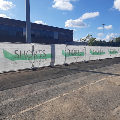 Printed Heras Fence Scrim (Airmesh) Fire Retardant