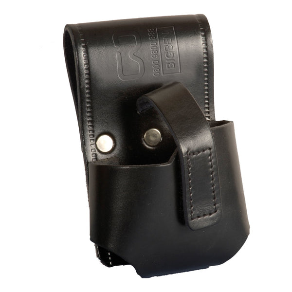 Black leather BIGBEN® Leather Tape Measure Holder with Velcro Fastener