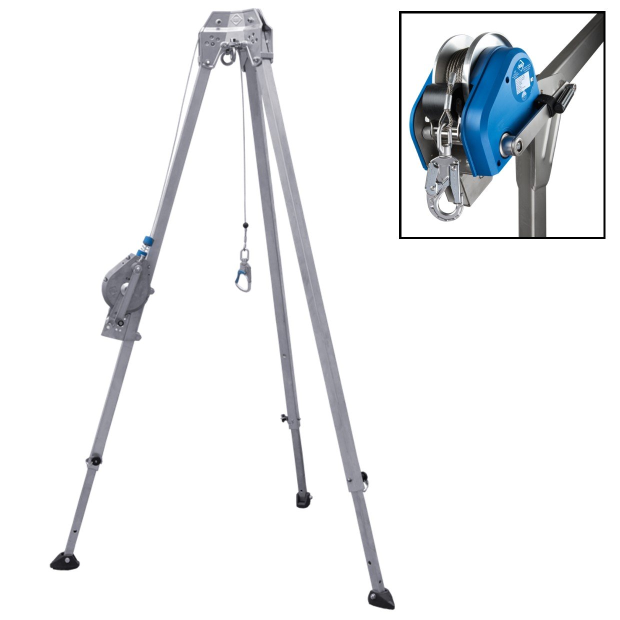 Rescue Tripod Kit comes with 30m Personnel & Load Winch and Fall Arrest ...